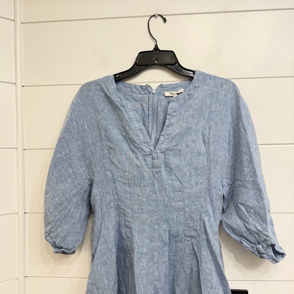 Madewell Sunfaded Blue Splitneck Mini Dress Size 2 - 36113 - Picture 7 of 11